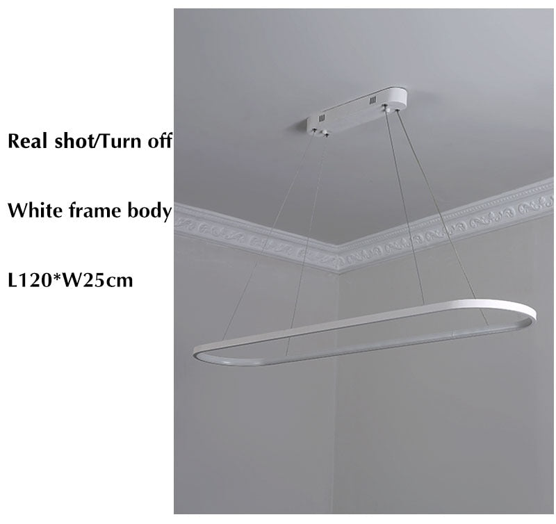 Modern Pendant Light LED Pendant Lamp White&Black finished For Dining room Living room Kitchen Lighting Fixturs L120CM 90CM 69CM