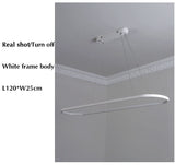 Modern Pendant Light LED Pendant Lamp White&Black finished For Dining room Living room Kitchen Lighting Fixturs L120CM 90CM 69CM