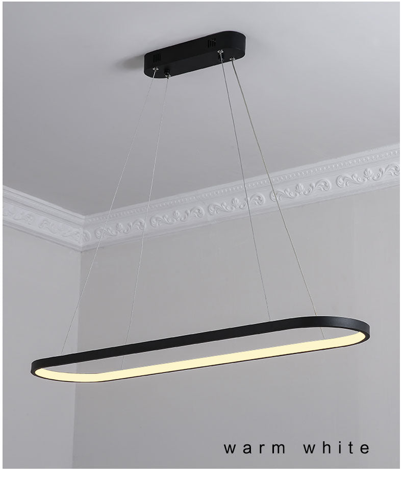 Modern Pendant Light LED Pendant Lamp White&Black finished For Dining room Living room Kitchen Lighting Fixturs L120CM 90CM 69CM