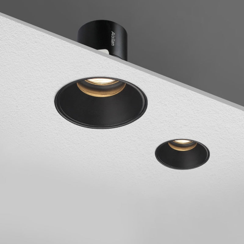 Aisilan LED recessed downlight Frameless anti-glare for living room corridor bedroom cutout size 8cm spot light lamp