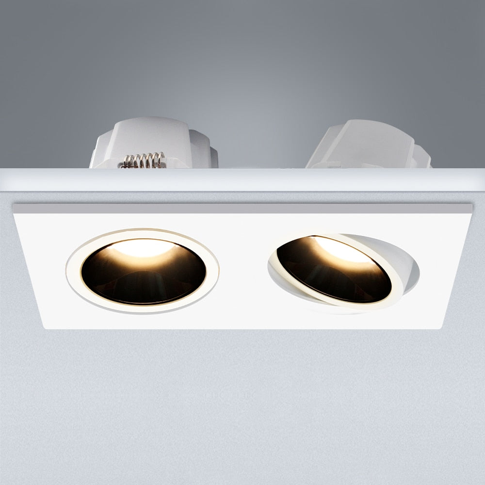 Anti-glare Square LED COB Recessed Downlight 14W 24W LED Ceiling Spot Light Kitchen Living room Indoor