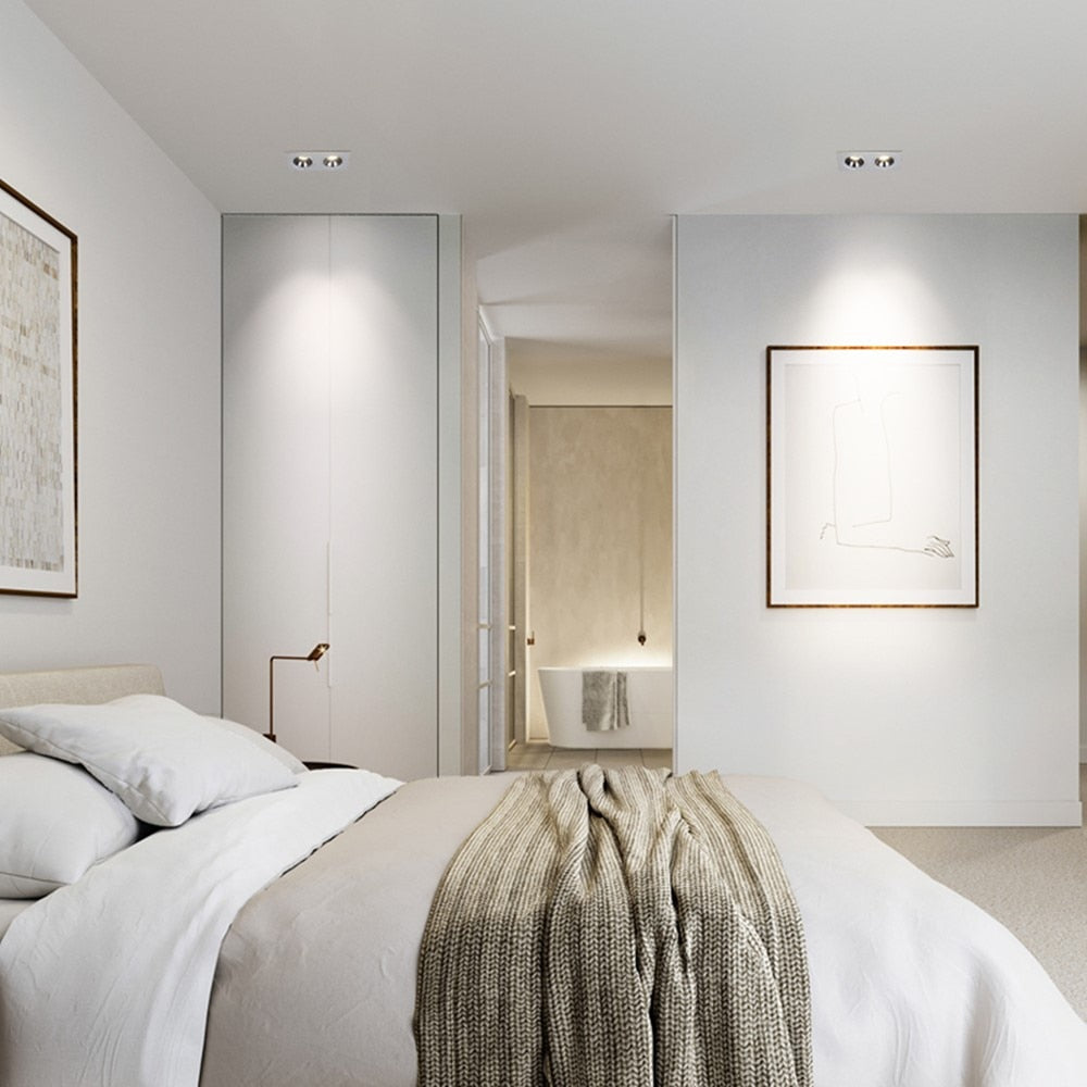 Anti-glare Square LED COB Recessed Downlight 14W 24W LED Ceiling Spot Light Kitchen Living room Indoor