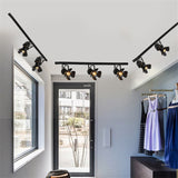 Nordic LED Wall Lights American Retro Country Loft Track Lamps Industrial Vintage Iron Bar Cafe Lighting Searchlight Fixtures
