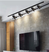 Nordic LED Wall Lights American Retro Country Loft Track Lamps Industrial Vintage Iron Bar Cafe Lighting Searchlight Fixtures