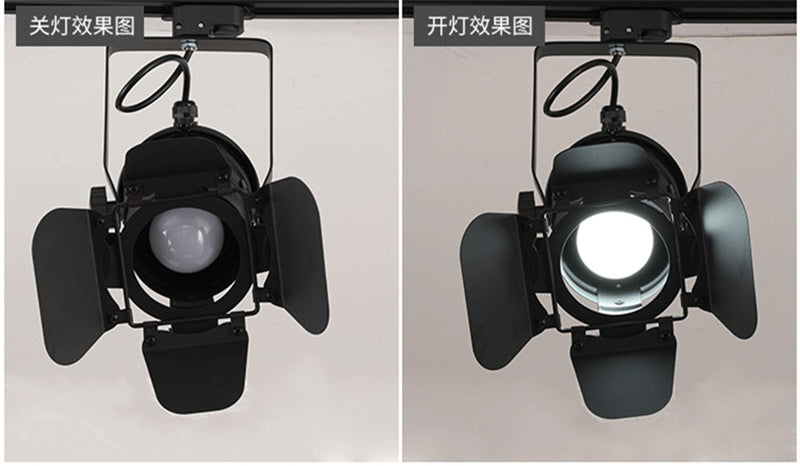 Nordic LED Wall Lights American Retro Country Loft Track Lamps Industrial Vintage Iron Bar Cafe Lighting Searchlight Fixtures