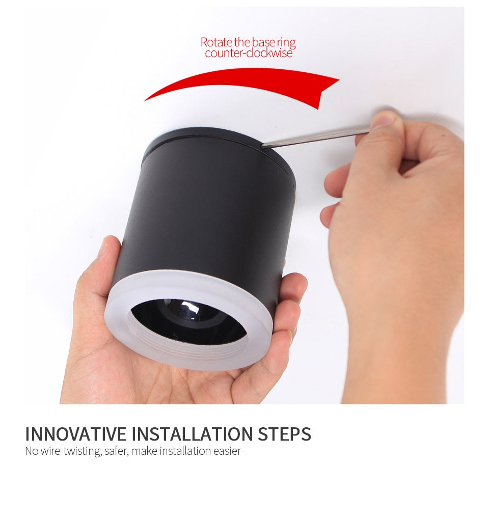 Aisilan Led Surface Mounted Ceiling Downlight for indoor Living room, Bedroom, Kitchen, Bathroom, Corridor Spot light AC90-260V