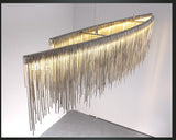 Postmodern Designer Pendant Lights Nordic Tassel Restaurant Luxury Hotel Engineering Chain Living Room Art Hanging Lights