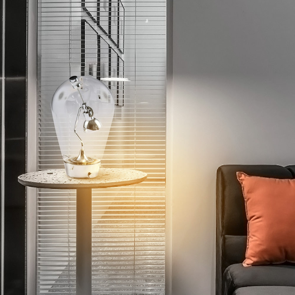 Light Bulb Shape Small Book Lamp Personality Magnet Study Lamp EU Plug/US Plug Adjustable Lighting Bar Art Shape of Light Bulb Decorative Lamps