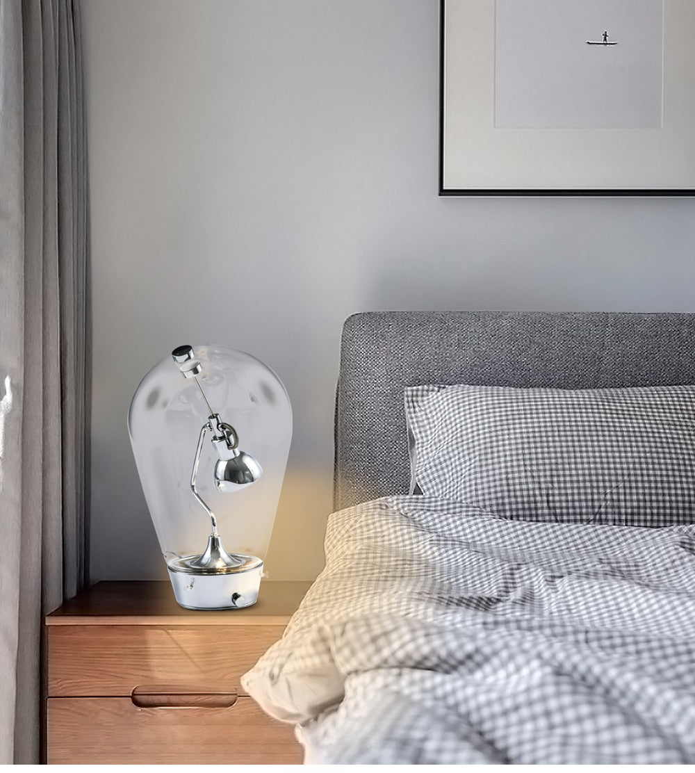 Light Bulb Shape Small Book Lamp Personality Magnet Study Lamp EU Plug/US Plug Adjustable Lighting Bar Art Shape of Light Bulb Decorative Lamps