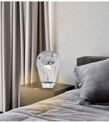 Light Bulb Shape Small Book Lamp Personality Magnet Study Lamp EU Plug/US Plug Adjustable Lighting Bar Art Shape of Light Bulb Decorative Lamps