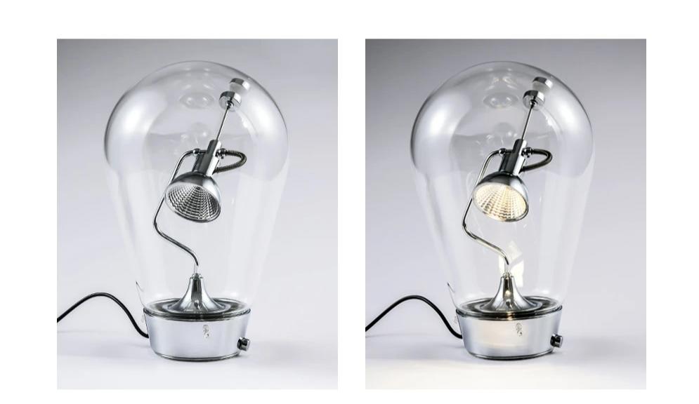 Light Bulb Shape Small Book Lamp Personality Magnet Study Lamp EU Plug/US Plug Adjustable Lighting Bar Art Shape of Light Bulb Decorative Lamps