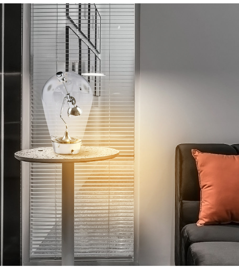 Light Bulb Shape Small Book Lamp Personality Magnet Study Lamp EU Plug/US Plug Adjustable Lighting Bar Art Shape of Light Bulb Decorative Lamps