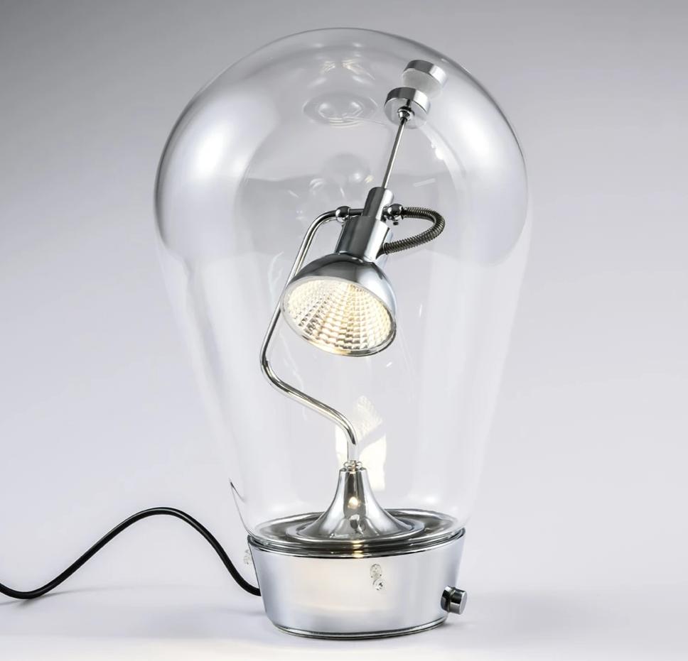 Light Bulb Shape Small Book Lamp Personality Magnet Study Lamp EU Plug/US Plug Adjustable Lighting Bar Art Shape of Light Bulb Decorative Lamps