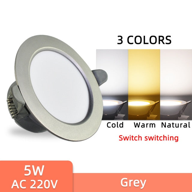 LED Downlight 10Pcs 3w 5w spot led lights 3000k 4500K 6000K AC 220V-240V led Downlight Kitchen living room Indoor recessed lighting