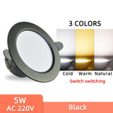 LED Downlight 10Pcs 3w 5w spot led lights 3000k 4500K 6000K AC 220V-240V led Downlight Kitchen living room Indoor recessed lighting
