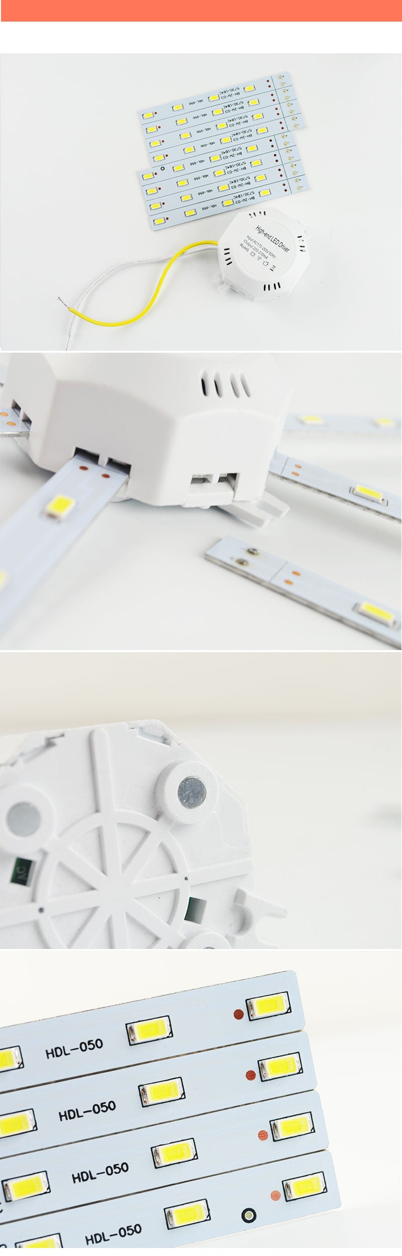 Led Downlight 12W 16W 20W 24W Accessory Octopus Magnetic plate Ring Light Led Lamp 220V For Ceiling Lamp Absorb dome Replace