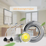 LED downlight GU10 MR16 round Chrome led spot light ceiling fixture trim ring fittings frame led Bulb Fixture Downlight Holder