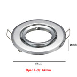 LED downlight GU10 MR16 round Chrome led spot light ceiling fixture trim ring fittings frame led Bulb Fixture Downlight Holder