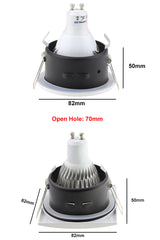 GU10 MR16 Fitting White Spot Light Shower Recessed Kit Downlight Frame Bathroom IP65 Round
