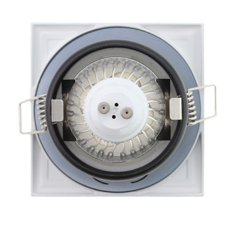 GU10 MR16 Fitting White Spot Light Shower Recessed Kit Downlight Frame Bathroom IP65 Round