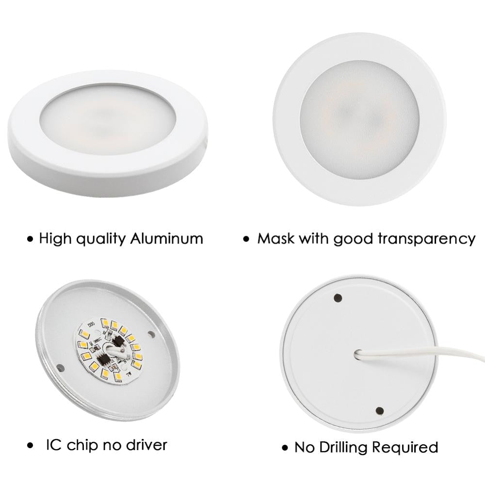 Mini LED Downlight Ultra-thin 3W 5W 7W 220V Surface Mounted Lamp Panel Light Indoor Lighting Closet Cabinet Spot light