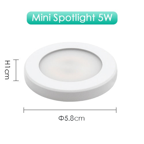 Mini LED Downlight Ultra-thin 3W 5W 7W 220V Surface Mounted Lamp Panel Light Indoor Lighting Closet Cabinet Spot light
