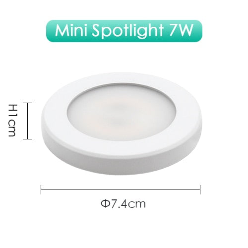 Mini LED Downlight Ultra-thin 3W 5W 7W 220V Surface Mounted Lamp Panel Light Indoor Lighting Closet Cabinet Spot light