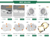 DBF Black/White IP65 Waterproof Recessed LED Downlight SMD5730 5W 7W 9W 12W 15W Spot Light Bathroom Ceiling Lamp AC 110V/220V