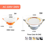 Downlight 3W 5W 3000k 4000k 6500k led Downlight AC 220V-240V led Downlight Kitchen living room Indoor recessed 5Pcs downlight
