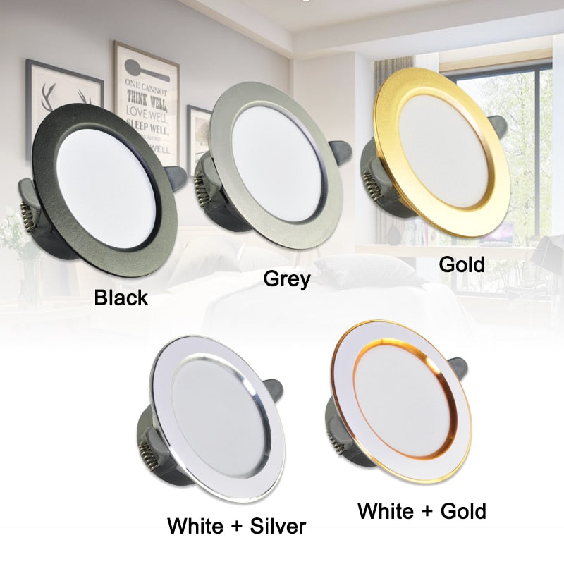 Downlight 3W 5W led Downlight 3000k 4500K 6000K AC220V-240V recessed led downlight Kitchen living room Indoor recessed downlight