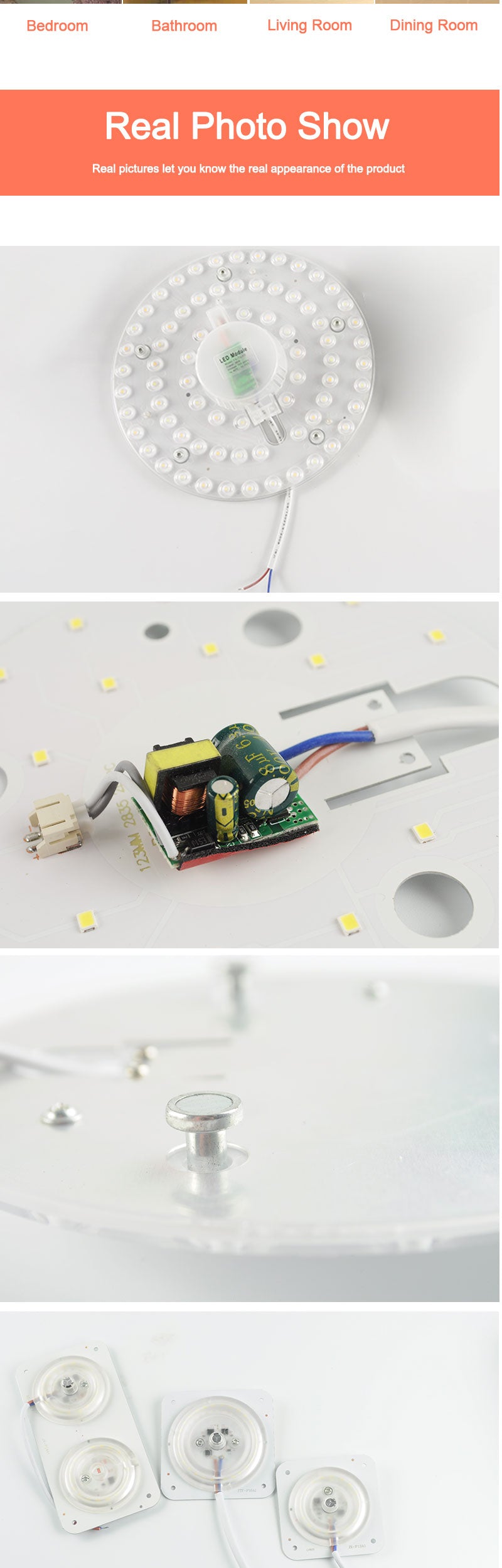 LED Downlights 12W 18W 24W 36W AC220V 240V led Lamps mini LED Module Lighting Source Round Bedroom Kitchen Indoor Lighting