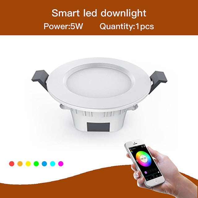 OFFDARKS Smart downlight embedded APP & WiFi control 5W 9W dimmable living room kitchen bathroom KTV LED downlight