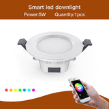 OFFDARKS Smart downlight embedded APP & WiFi control 5W 9W dimmable living room kitchen bathroom KTV LED downlight