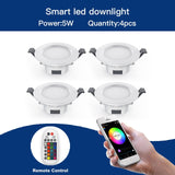 OFFDARKS Smart downlight embedded APP & WiFi control 5W 9W dimmable living room kitchen bathroom KTV LED downlight