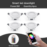 OFFDARKS Smart downlight embedded APP & WiFi control 5W 9W dimmable living room kitchen bathroom KTV LED downlight