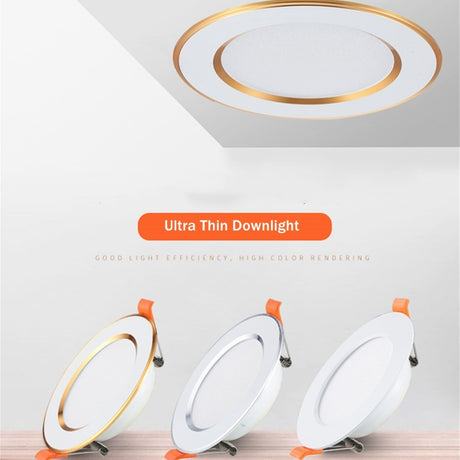 Recessed Led Downlight Ultra Thin Silver White Golden Led Ceiling Lamp 3W 5W 9W LED Spot light  Lighting For Living Room Bedroom