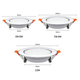 Recessed Led Downlight Ultra Thin Silver White Golden Led Ceiling Lamp 3W 5W 9W LED Spot light  Lighting For Living Room Bedroom