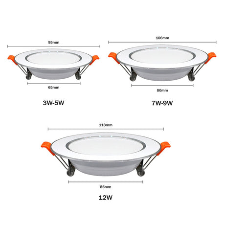 Recessed Led Downlight Ultra Thin Silver White Golden Led Ceiling Lamp 3W 5W 9W LED Spot light  Lighting For Living Room Bedroom