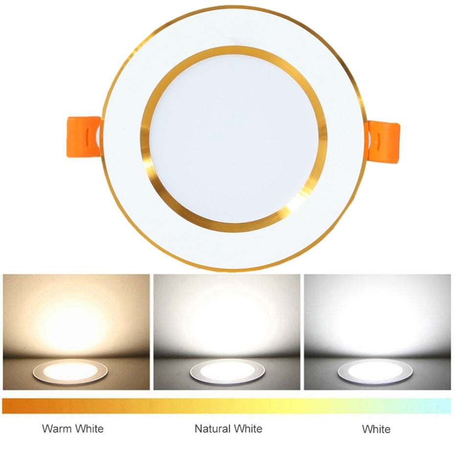 Recessed Led Downlight Ultra Thin Silver White Golden Led Ceiling Lamp 3W 5W 9W LED Spot light  Lighting For Living Room Bedroom