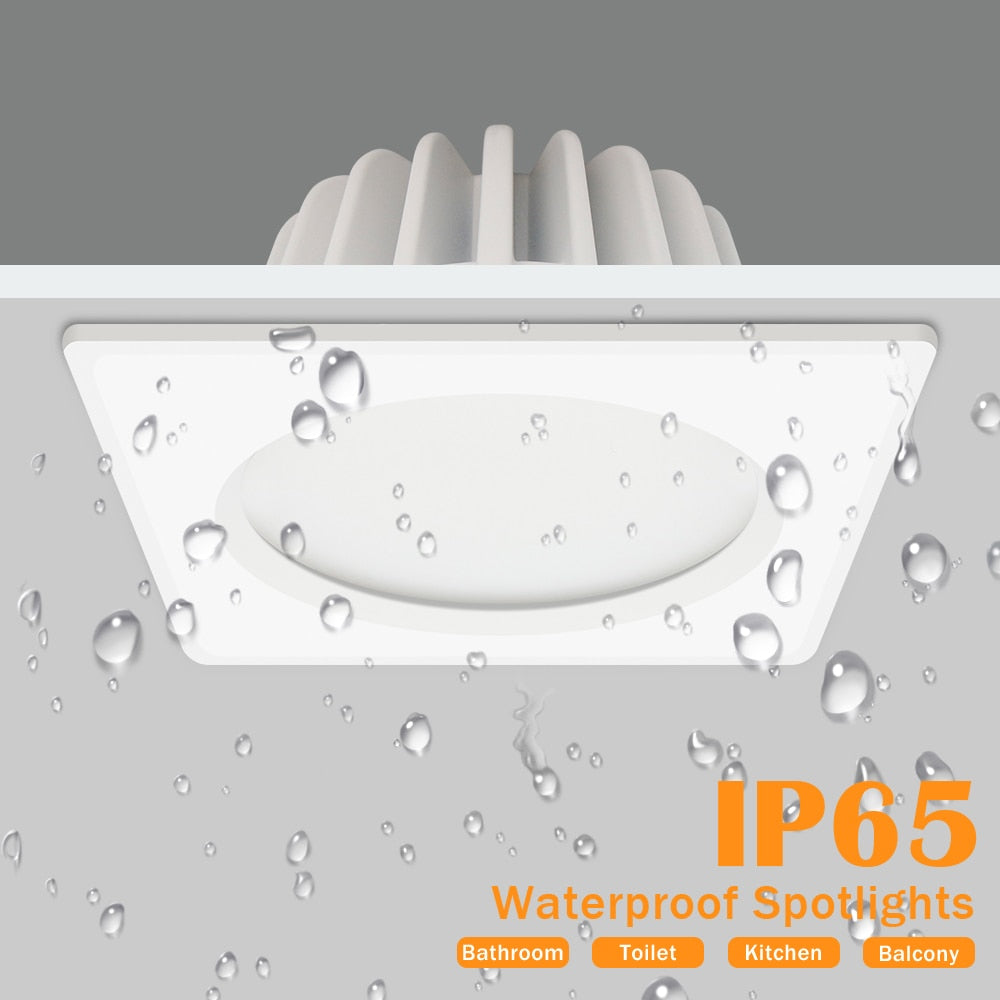Recessed Led Downlight IP65 Ceiling Lamp Spot Led Waterproof Bathroom Lighting Fixtures Indoor Living Room Bedroom Kitchen Store