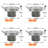 LED Downlight Dimmable 3W 5W 7W 9W 12W led recessed downlight Spot Light AC110V 220V For Bedroom Kitchen led ceiling downlight