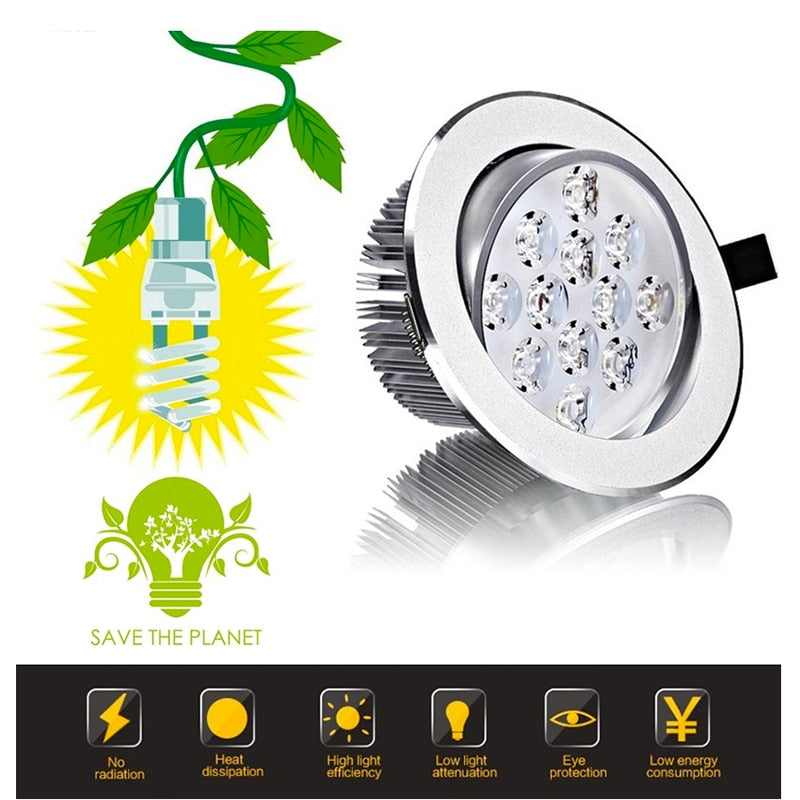 LED Downlight Dimmable 3W 5W 7W 9W 12W led recessed downlight Spot Light AC110V 220V For Bedroom Kitchen led ceiling downlight