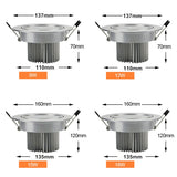 LED Downlight Dimmable 3W 5W 7W 9W 12W led recessed downlight Spot Light AC110V 220V For Bedroom Kitchen led ceiling downlight
