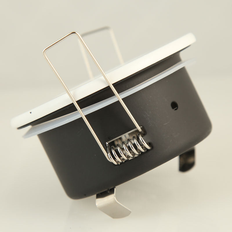 White Spot Light Shower Recessed Light Kit Downlight Frame Bathroom IP65 Round Fitting GU10 MR16 Base Built-in LED Ceiling Light