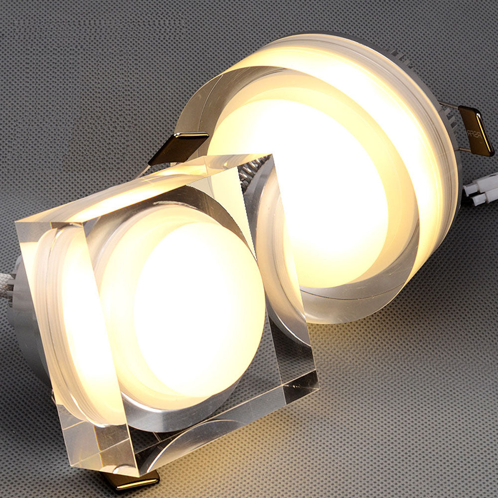 Acrylic LED downlight round square light 5W 9W 12W led ceiling light 90-260v cabinet wall light spotlight home lighting