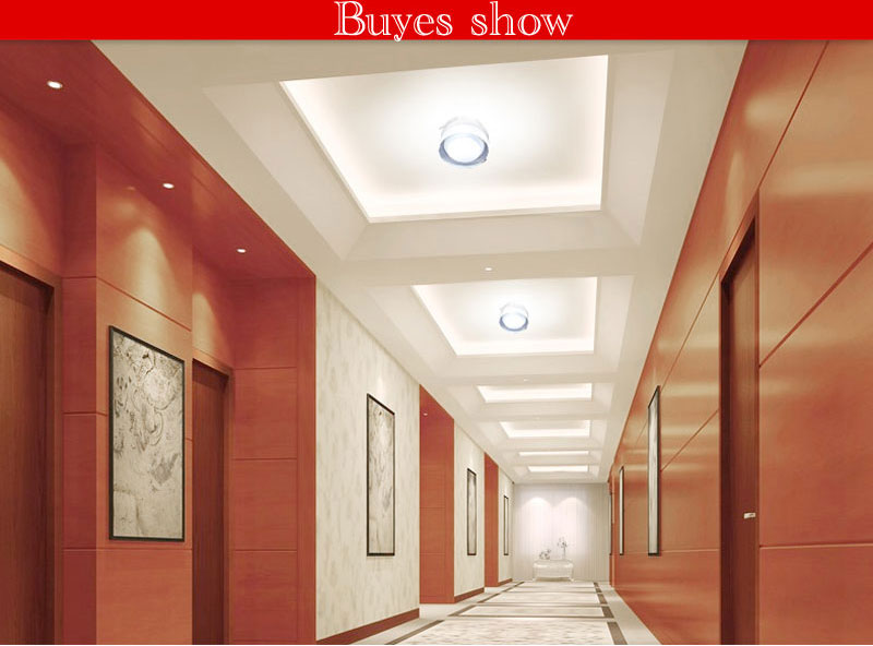 Acrylic LED downlight round square light 5W 9W 12W led ceiling light 90-260v cabinet wall light spotlight home lighting