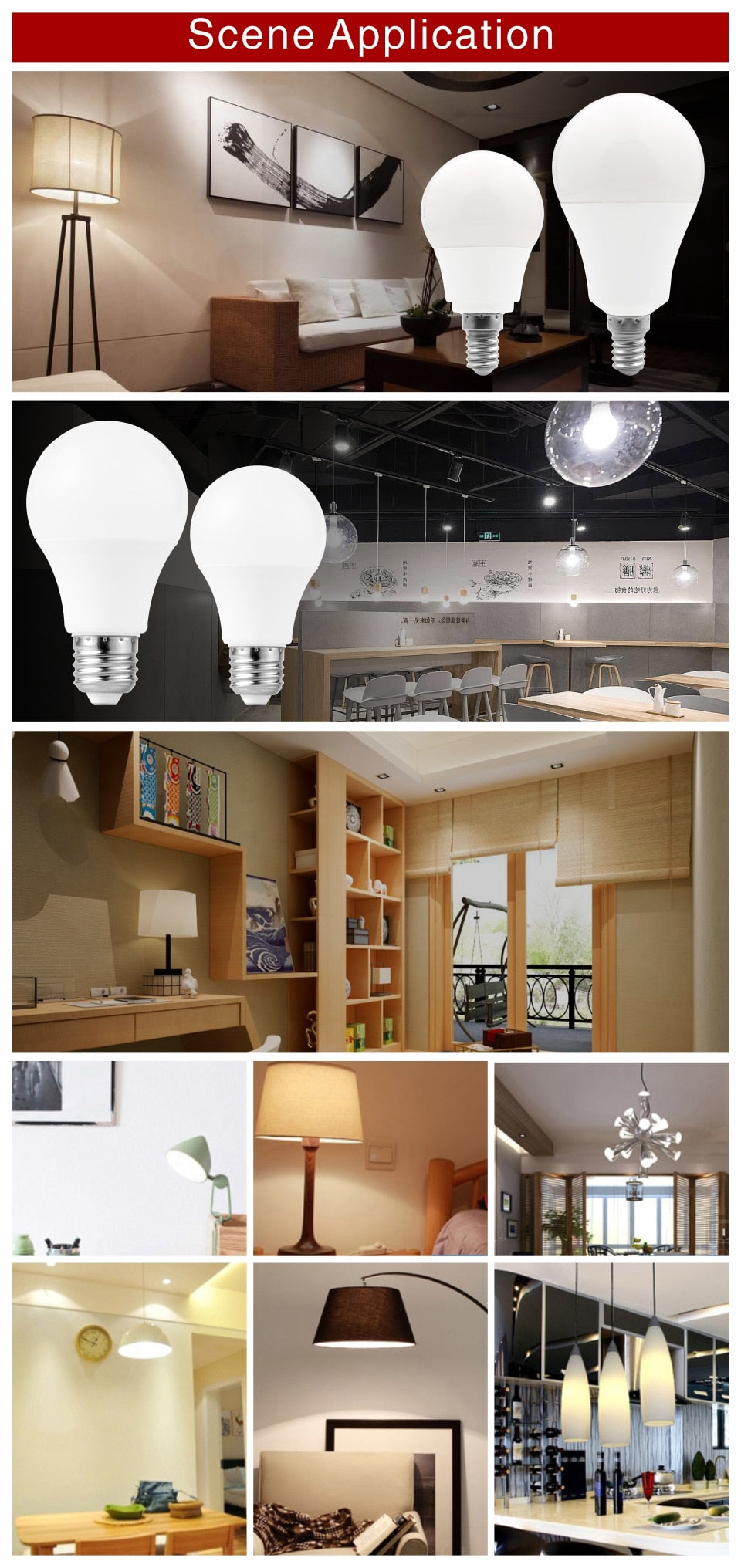 LED Bulb E27 E14 20W 18W 15W 12W 9W 6W 3W 4pcs/lot Lampada LED Light AC 220V Bombilla Spotlight Lighting Cold/Warm White Lamp
