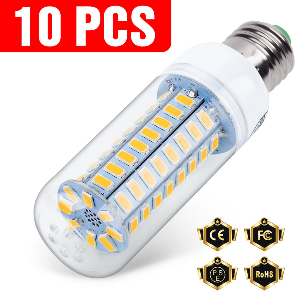 E27 Led Lamp 220V E14 Corn Lamp 3W 5W 7W 9W 12W 15W GU10 10PCS Lampada Led Bulb G9 Led Lamp Light B22 Chandelier Lighting 240V