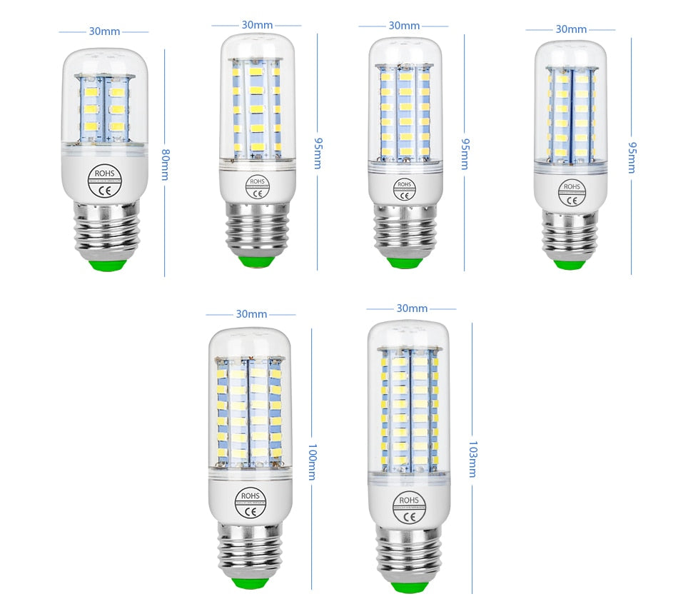 E27 Led Lamp 220V E14 Corn Lamp 3W 5W 7W 9W 12W 15W GU10 10PCS Lampada Led Bulb G9 Led Lamp Light B22 Chandelier Lighting 240V