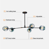 Vintage Loft Industrial Nordic Chandelier For Dining Kitchen Stair Black/gold Suspension Luminaire Modern Chandelier Lighting